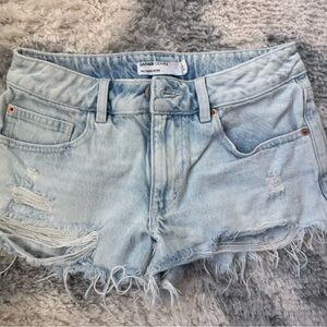 Garage Light Blue Low Rise Jean Shorts